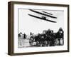 Wilbur Wright with His Plane in Flight at Pau in France, February 1909-null-Framed Premium Photographic Print