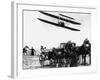 Wilbur Wright with His Plane in Flight at Pau in France, February 1909-null-Framed Photographic Print