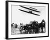 Wilbur Wright with His Plane in Flight at Pau in France, February 1909-null-Framed Photographic Print