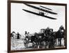 Wilbur Wright with His Plane in Flight at Pau in France, February 1909-null-Framed Photographic Print