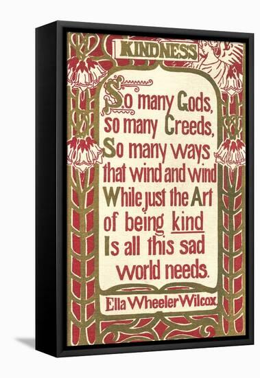 Wilcox Exhortation to Kindness-null-Framed Stretched Canvas