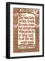 Wilcox Exhortation to Kindness-null-Framed Art Print