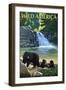 Wild America - National Park WPA Sentiment-Lantern Press-Framed Art Print