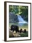 Wild America - National Park WPA Sentiment-Lantern Press-Framed Art Print