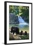 Wild America - National Park WPA Sentiment-Lantern Press-Framed Art Print