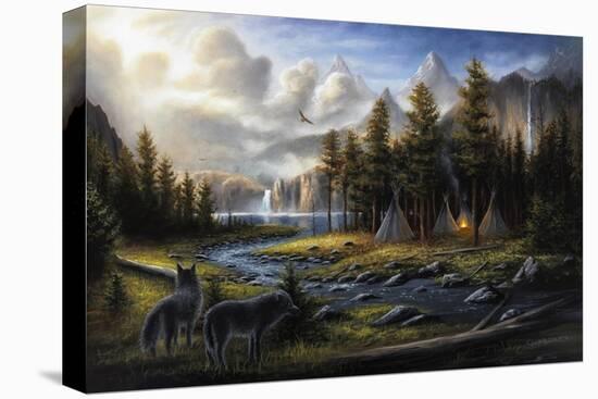 Wild America-Chuck Black-Stretched Canvas