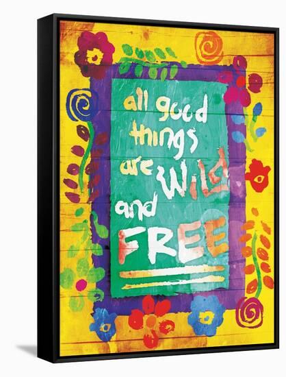 Wild And Free-Jace Grey-Framed Stretched Canvas