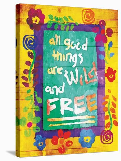 Wild And Free-Jace Grey-Stretched Canvas