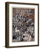 Wild and Shy and Monstrous Creatures Ranged in Her Plains and Forests'-Arthur Rackham-Framed Giclee Print