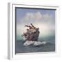 Wild Animals and Birds in an Old Boat-Svetlana Foote-Framed Photographic Print