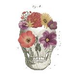 Floral Skull II-Wild Apple-Mounted Art Print