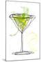 Wild Apple Martini-Jan Weiss-Mounted Art Print