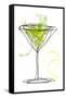 Wild Apple Martini-Jan Weiss-Framed Stretched Canvas