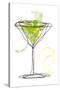 Wild Apple Martini-Jan Weiss-Stretched Canvas