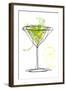 Wild Apple Martini-Jan Weiss-Framed Art Print