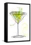 Wild Apple Martini-Jan Weiss-Framed Stretched Canvas