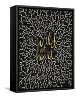 Wild at Heart - Black and Gold Palette-Cat Coquillette-Framed Stretched Canvas