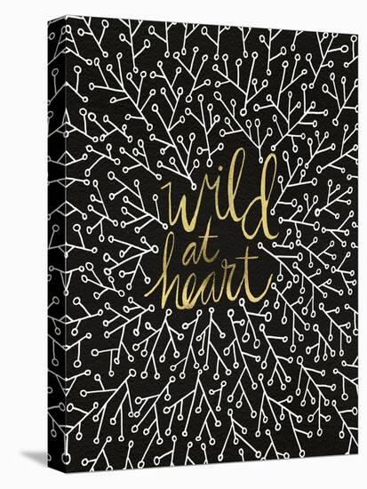 Wild at Heart - Black and Gold Palette-Cat Coquillette-Stretched Canvas