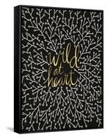 Wild at Heart - Black and Gold Palette-Cat Coquillette-Framed Stretched Canvas