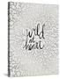 Wild at Heart - Black and Silver Palette-Cat Coquillette-Stretched Canvas