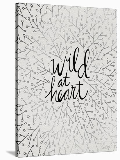 Wild at Heart - Black and Silver Palette-Cat Coquillette-Stretched Canvas