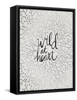 Wild at Heart - Black and Silver Palette-Cat Coquillette-Framed Stretched Canvas