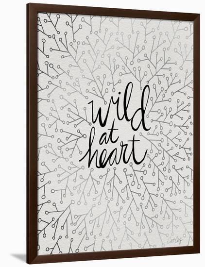 Wild at Heart - Black and Silver Palette-Cat Coquillette-Framed Art Print