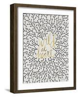 Wild at Heart - Gold and Black Palette-Cat Coquillette-Framed Art Print