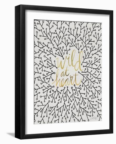 Wild at Heart - Gold and Black Palette-Cat Coquillette-Framed Art Print