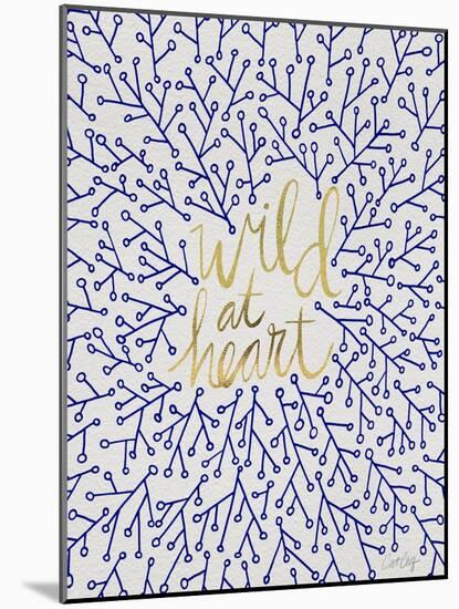 Wild at Heart - Navy and Gold Palette-Cat Coquillette-Mounted Art Print