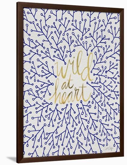 Wild at Heart - Navy and Gold Palette-Cat Coquillette-Framed Art Print
