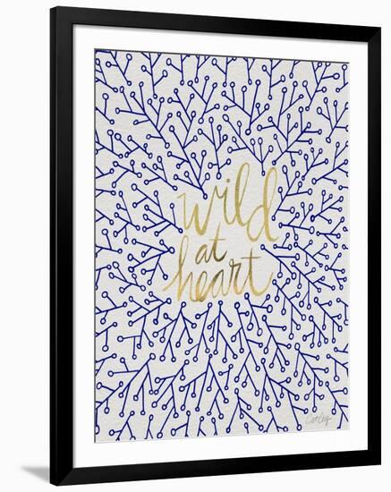 Wild at Heart - Navy and Gold Palette-Cat Coquillette-Framed Art Print