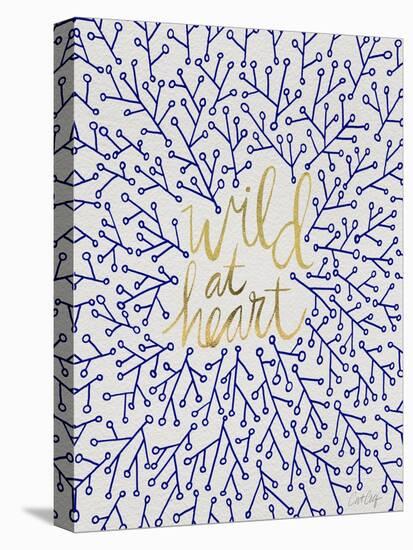 Wild at Heart - Navy and Gold Palette-Cat Coquillette-Stretched Canvas