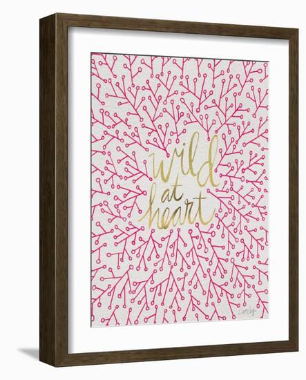 Wild at Heart - Pink and Gold Palette-Cat Coquillette-Framed Art Print