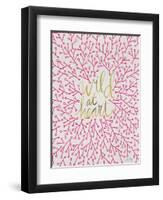 Wild at Heart - Pink and Gold Palette-Cat Coquillette-Framed Art Print