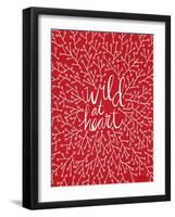 Wild at Heart - Red Palette-Cat Coquillette-Framed Art Print