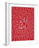 Wild at Heart - Red Palette-Cat Coquillette-Framed Art Print