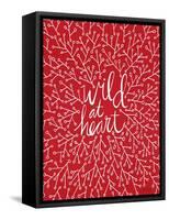 Wild at Heart - Red Palette-Cat Coquillette-Framed Stretched Canvas