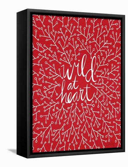 Wild at Heart - Red Palette-Cat Coquillette-Framed Stretched Canvas