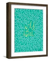 Wild at Heart - Turquoise and Gold Palette-Cat Coquillette-Framed Art Print