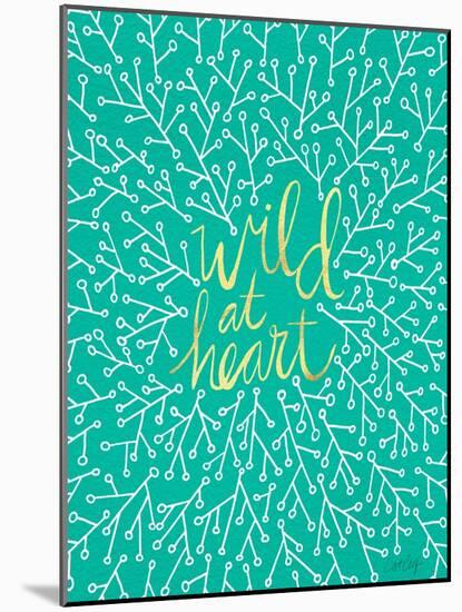 Wild at Heart - Turquoise and Gold Palette-Cat Coquillette-Mounted Art Print