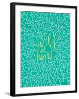 Wild at Heart - Turquoise and Gold Palette-Cat Coquillette-Framed Art Print