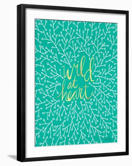 Wild at Heart - Turquoise and Gold Palette-Cat Coquillette-Framed Art Print