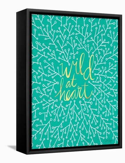 Wild at Heart - Turquoise and Gold Palette-Cat Coquillette-Framed Stretched Canvas