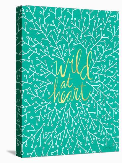 Wild at Heart - Turquoise and Gold Palette-Cat Coquillette-Stretched Canvas