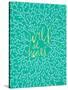 Wild at Heart - Turquoise and Gold Palette-Cat Coquillette-Stretched Canvas