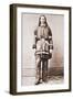 Wild Bill Hickok Portrait in Buckskins with a Large Knife Tucked into His Belt, Ca. 1869-null-Framed Photo