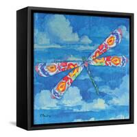 Wild Blue Dragonfly-Paul Brent-Framed Stretched Canvas