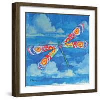 Wild Blue Dragonfly-Paul Brent-Framed Art Print