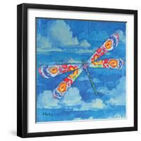 Wild Blue Dragonfly-Paul Brent-Framed Art Print